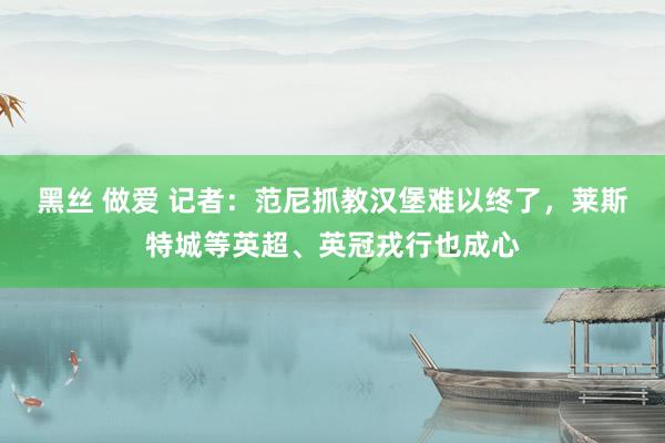 黑丝 做爱 记者：范尼抓教汉堡难以终了，莱斯特城等英超、英冠戎行也成心