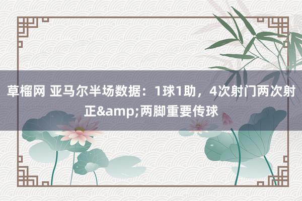 草榴网 亚马尔半场数据：1球1助，4次射门两次射正&两脚重要传球