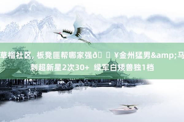 草榴社区， 板凳匪帮哪家强🔥金州猛男&马刺超新星2次30+  绿军白矮兽独1档