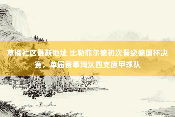 草榴社区最新地址 比勒菲尔德初次晋级德国杯决赛，单届赛事淘汰四支德甲球队